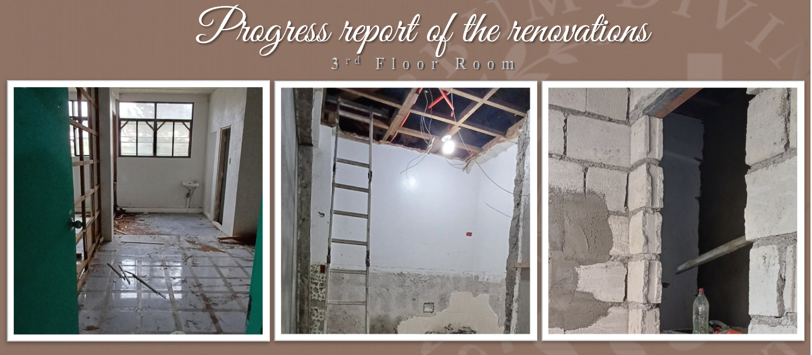 Progress report on the Renovations (3rd Floor Room)